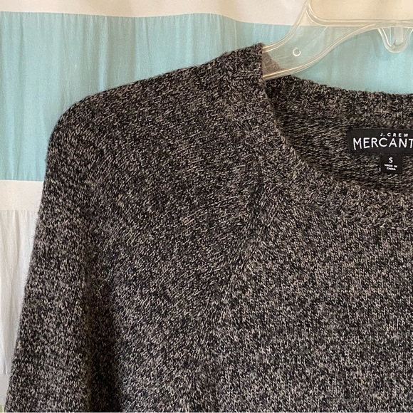 J Crew Lambs Wool Knit Sweater Gray Crewneck Sz Medium - Picture 2 of 8